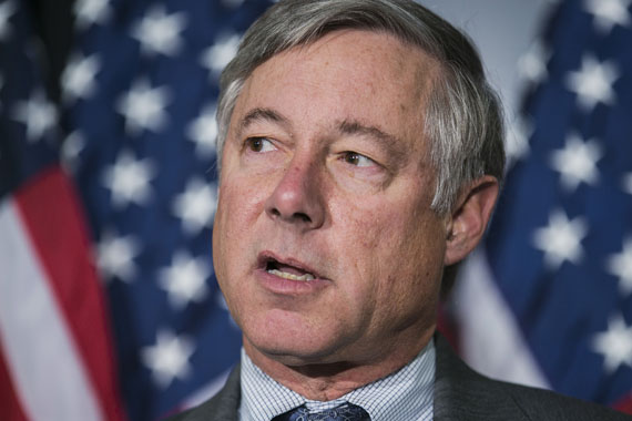 House Energy and Commerce Committee Chairman Fred Upton (R-MI) speaks to the press after a Republican conference meeting  on November 2013 in Washington. (Photo by T.J. Kirkpatrick/Getty Images)
