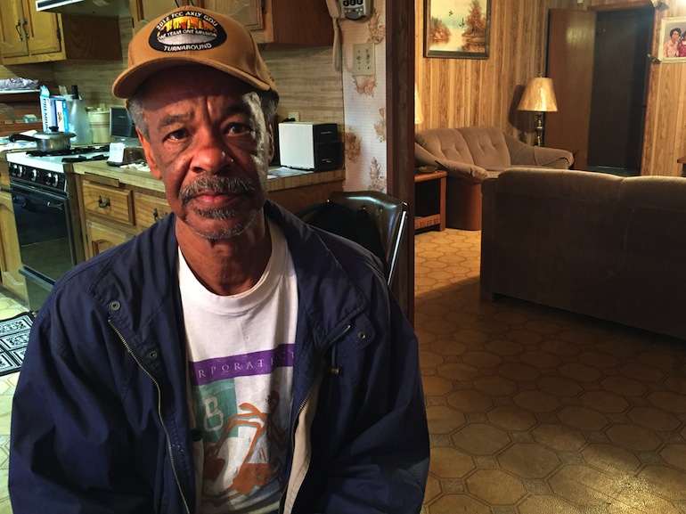 Carlton Scott, 63, at his house in Prairieville, Louisiana. Scott is too young for Medicare and Louisiana hasn't expanded Medicaid, so Obamacare was a good option for him (Photo by Jeff Cohen/WNPR).