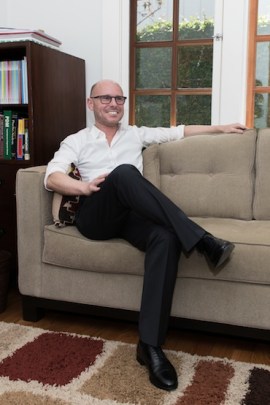 Attorney and psychologist Meiram Bendat at his home in West Hollywood, California, on April 30, 2015. Bendat focuses on mental health cases and has filed several cases alleging violations of parity law (Photo by Heidi de Marco/KHN).