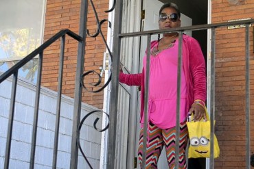Sharlene Adams heads out from her N. Bentalou Street home to track down a blood pressure cuff. (Capital News Service/Rachel Bluth)