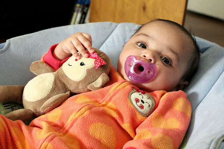 Amanda Hensley's daughter Valencia at 3 months old.