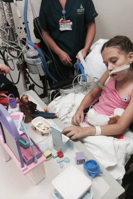 When children can’t get out of bed, nurses in the Johns Hopkins pediatric ICU bring them toys from the unit’s playroom. It’s part of an effort to foster wake-sleep cycles better aligned with how children naturally function. (Courtesy of Sapna Kudchadkar)