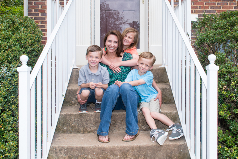 Annie Powell, 35, and her children, Cameron, 5, Emily, 8, and Jacob, 5, at their house in Sterling, Virginia, on Saturday, May 7, 2016.
