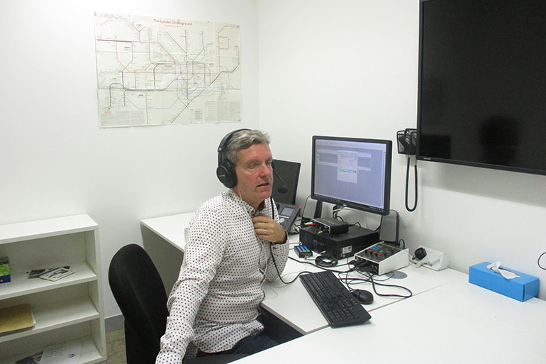 Richard Lane, web editor of The Lancet, participates in Tuesday's webcast from The Lancet’s London offices. (Courtesy of The Lancet)