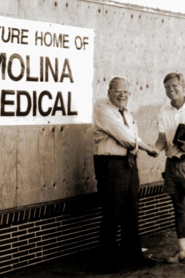 Molina Healthcare started with a system of medical clinics Dr. David Molina (left) founded in Long Beach, Calif., in 1980. (Courtesy of Molina Healthcare)