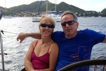 Lina Clark and her husband David Huntley on vacation in Croatia in 2014. Before he died of complications from ALS in 2015, Huntley's illness prompted them both to become activists, lobbying for California's right to try law. (Courtesy of Lina Clark)