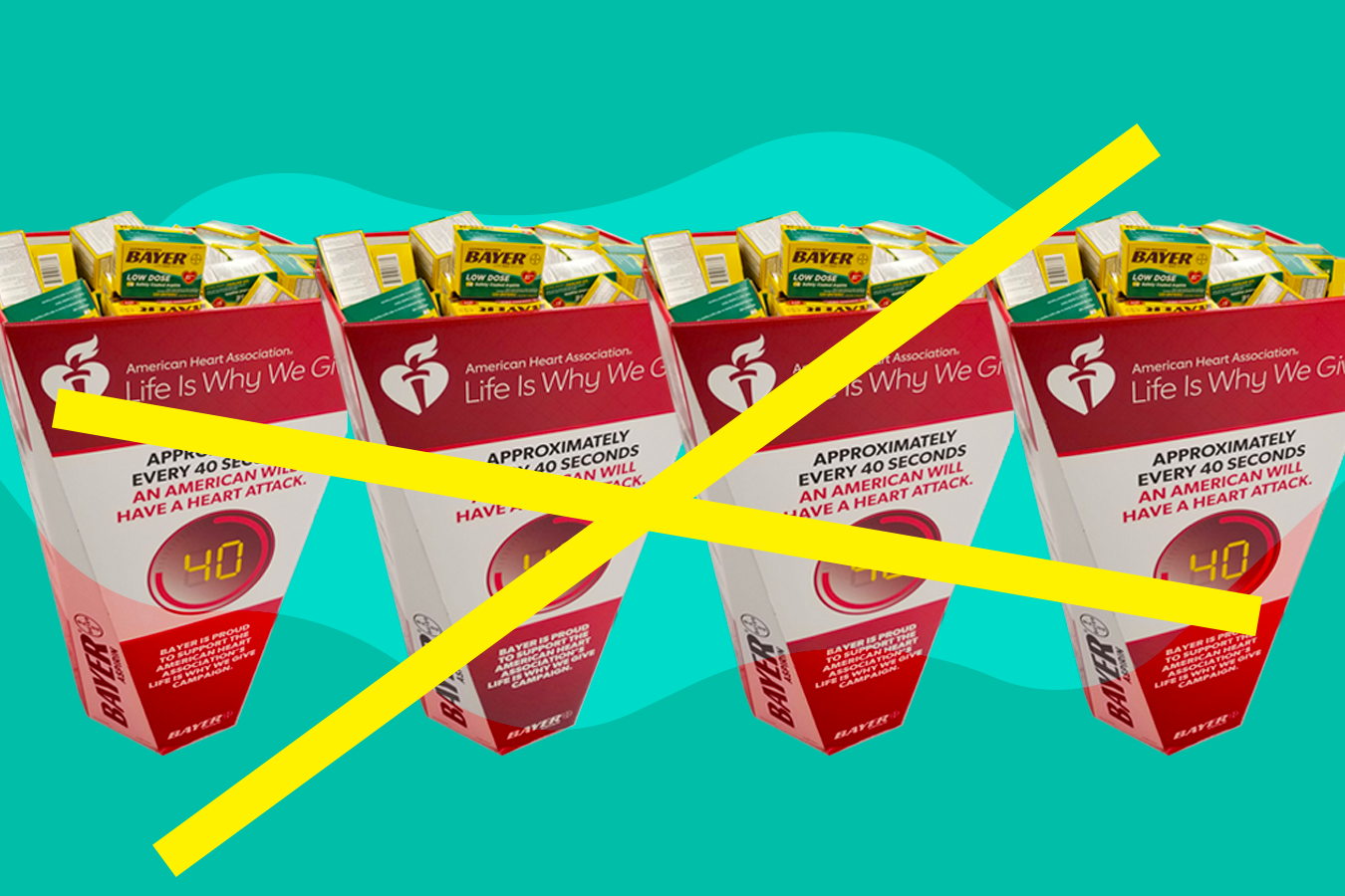 Heart Association Puts Halt To Bayer’s Giant Displays Of Baby Aspirin