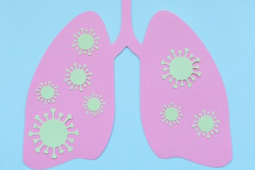illustration of lungs with covid