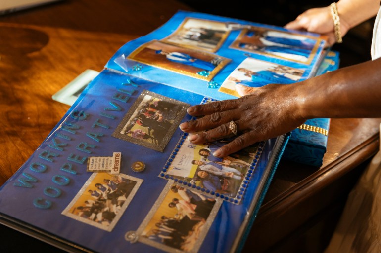 A scrapbook Rafiah Maxie and Jamal Clay made