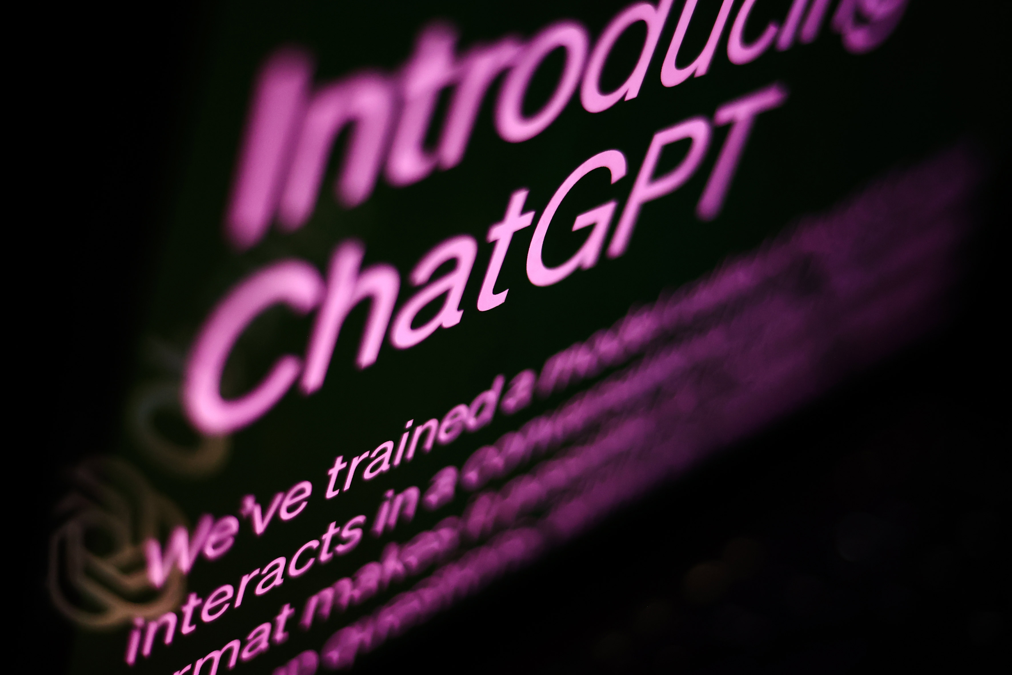 A photo of ChatGPT's website.