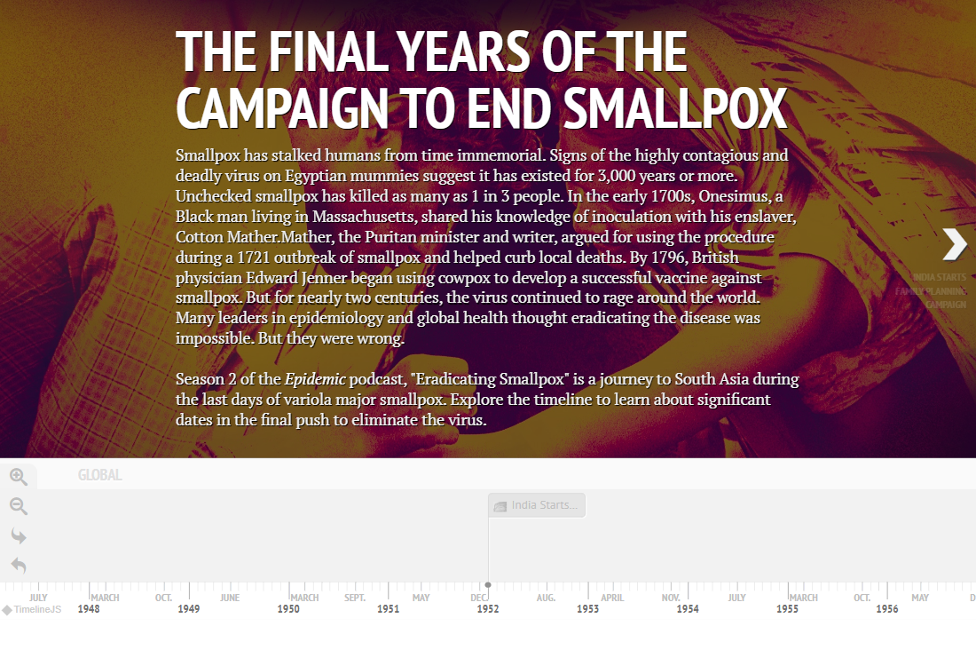 Timeline: The Final Years of the Campaign to End Smallpox