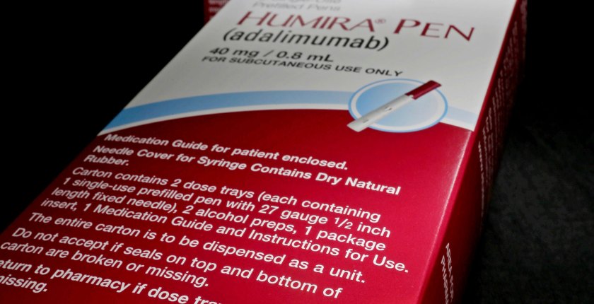 A photo of Humira's packaging.