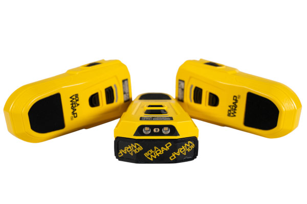 An image of three yellow and black BolaWrap devices.