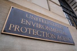A photo of a sign that reads, "United States Environmental Protection Agency."