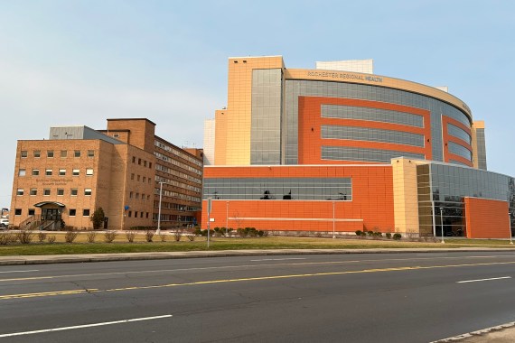 A photo of the exterior of Rochester Regional Health.