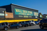A photo of the exterior of Wall Drug's complex.