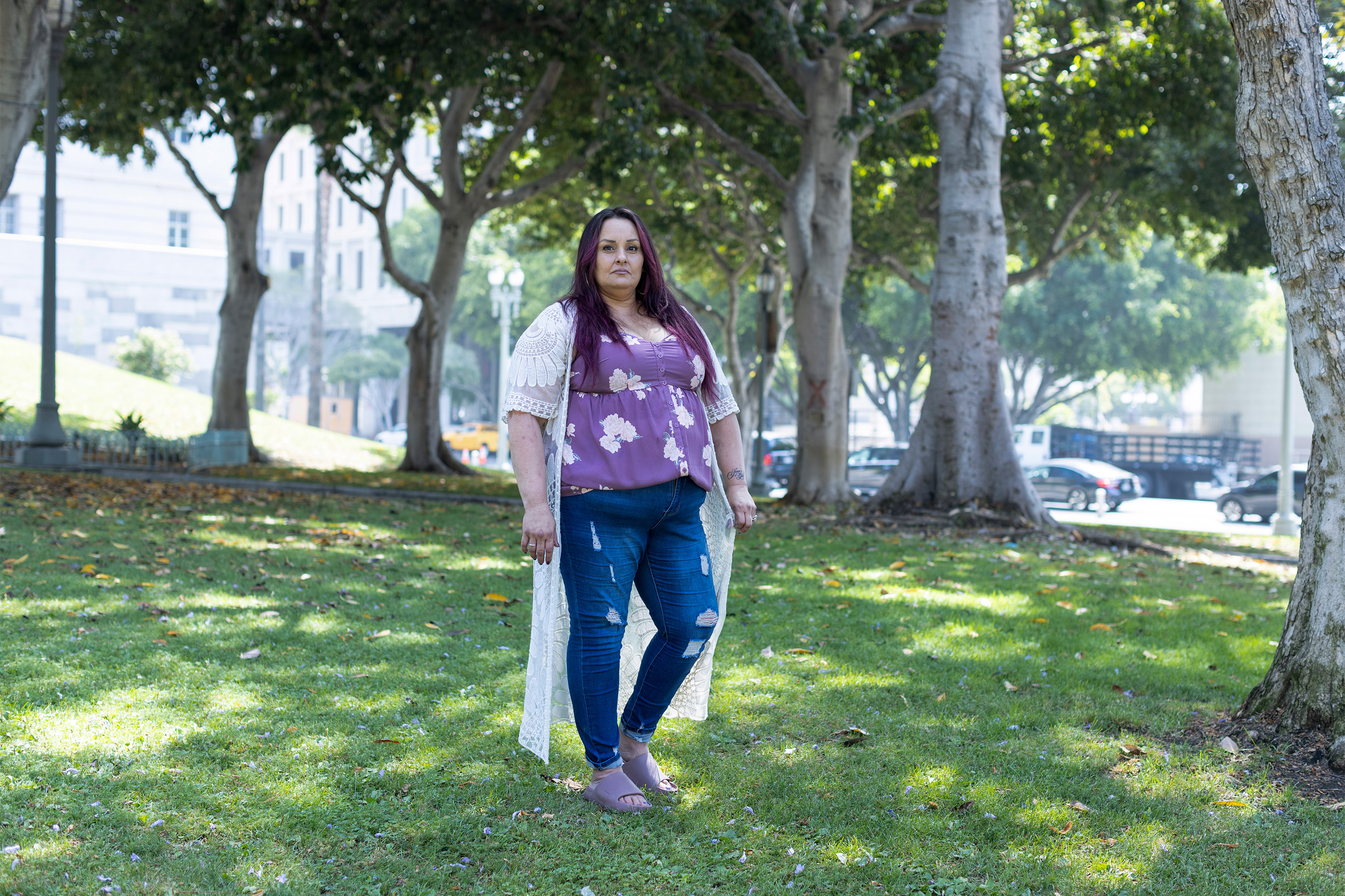 A photo of Sonja Verdugo standing outside.