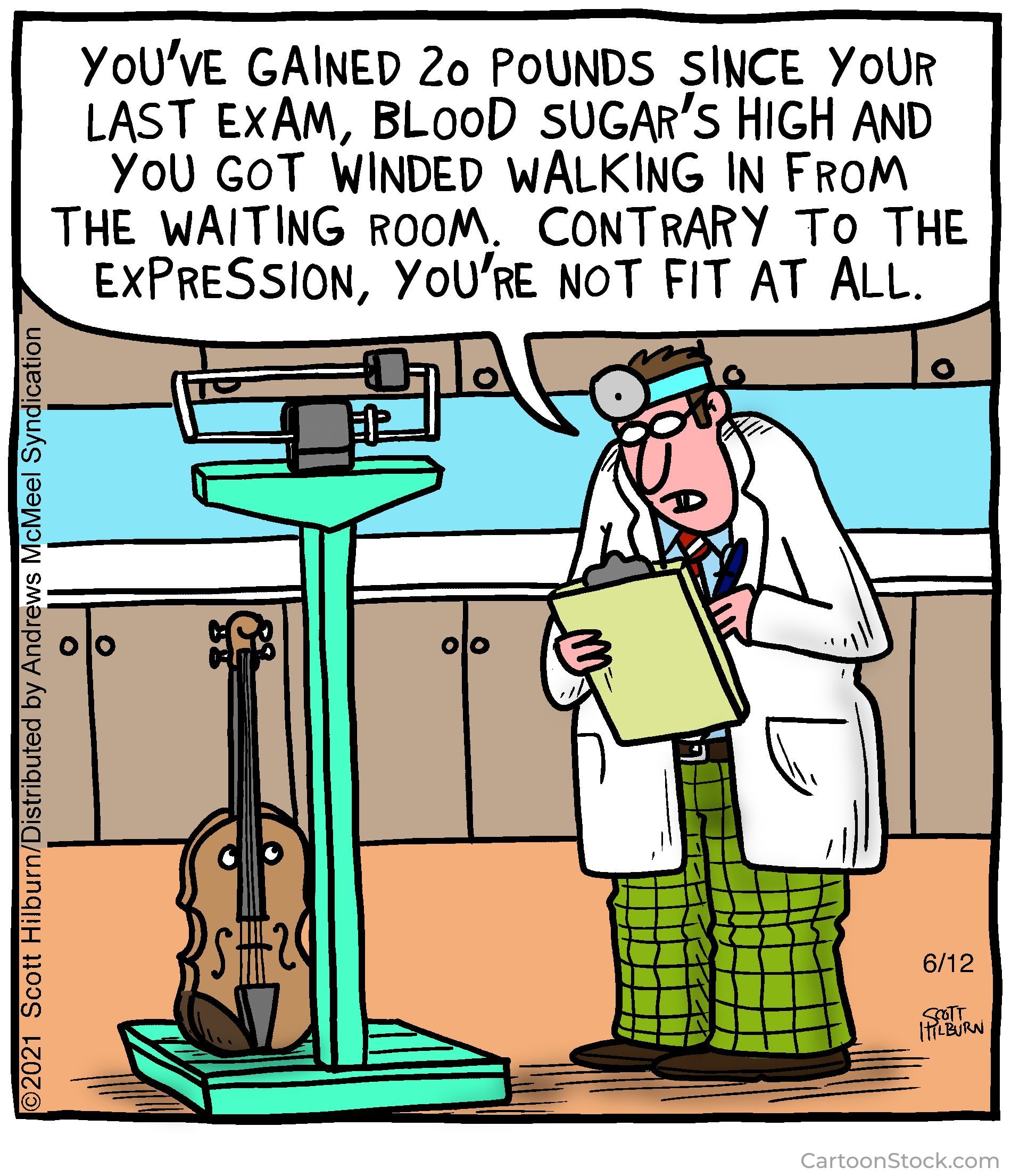 To Fuddle Cartoon 'Unfit as a Fiddle?' - KFF Health News