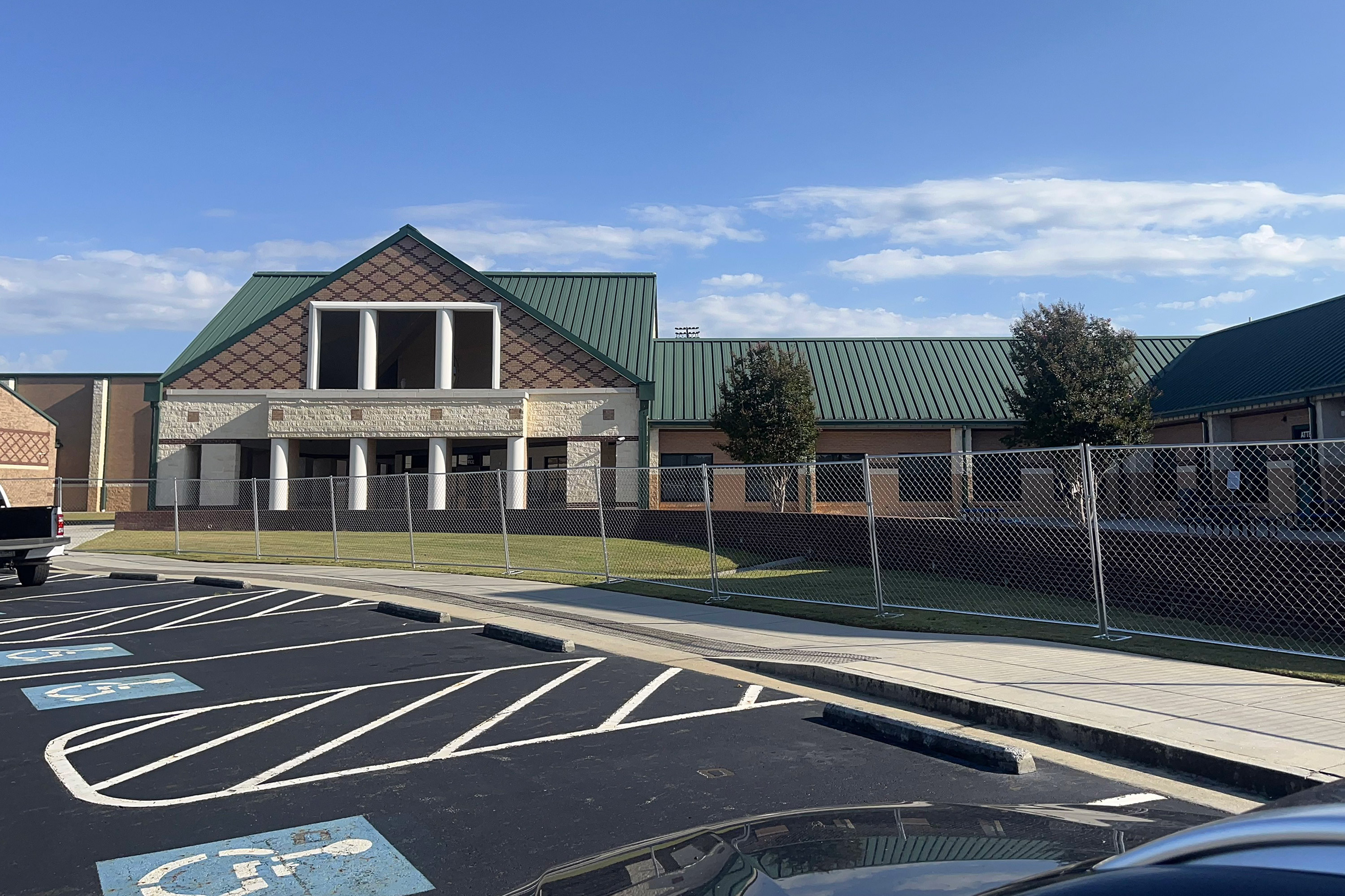 A photo of the exterior of Apalachee High School.