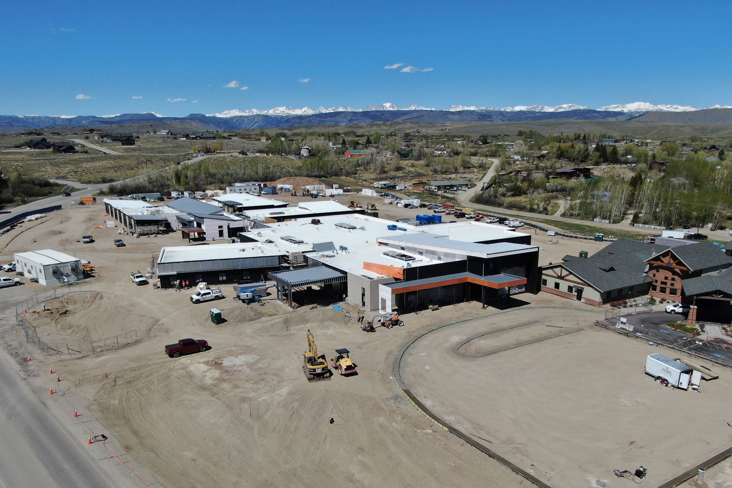 A photo of an aerial view of a construction site.