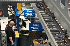 A photo of a worker inside of an Exactech manufacturing plant.