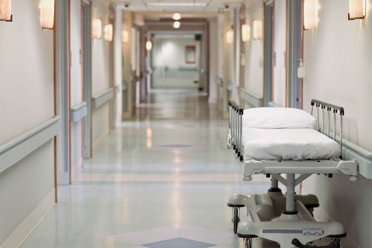 A photo of a hospital interior.