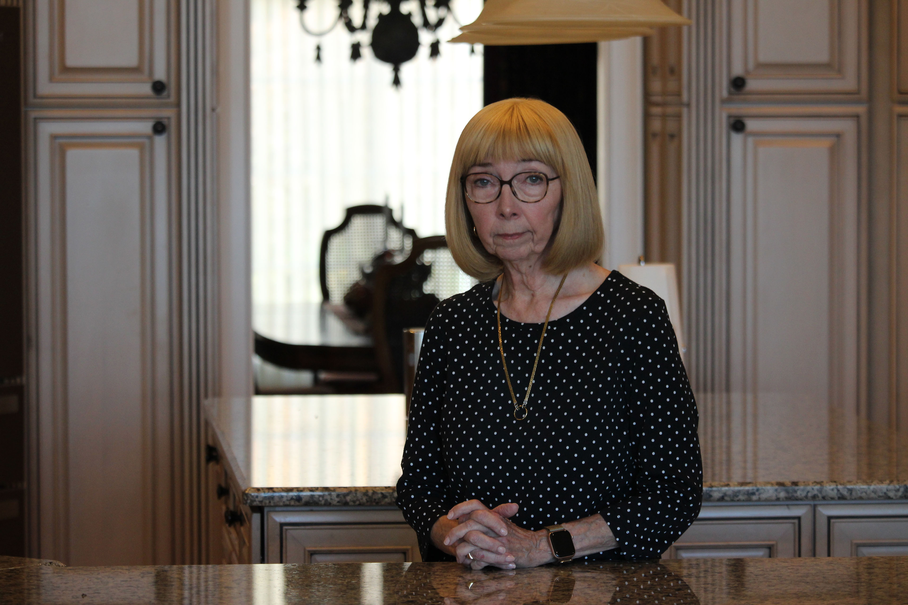 A portrait of Brenda Getaz in her home.