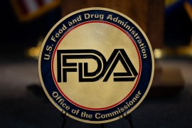A photo of the insignia for the Food and Drug Administration.