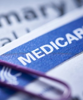 A photo of a Medicare insurance card.