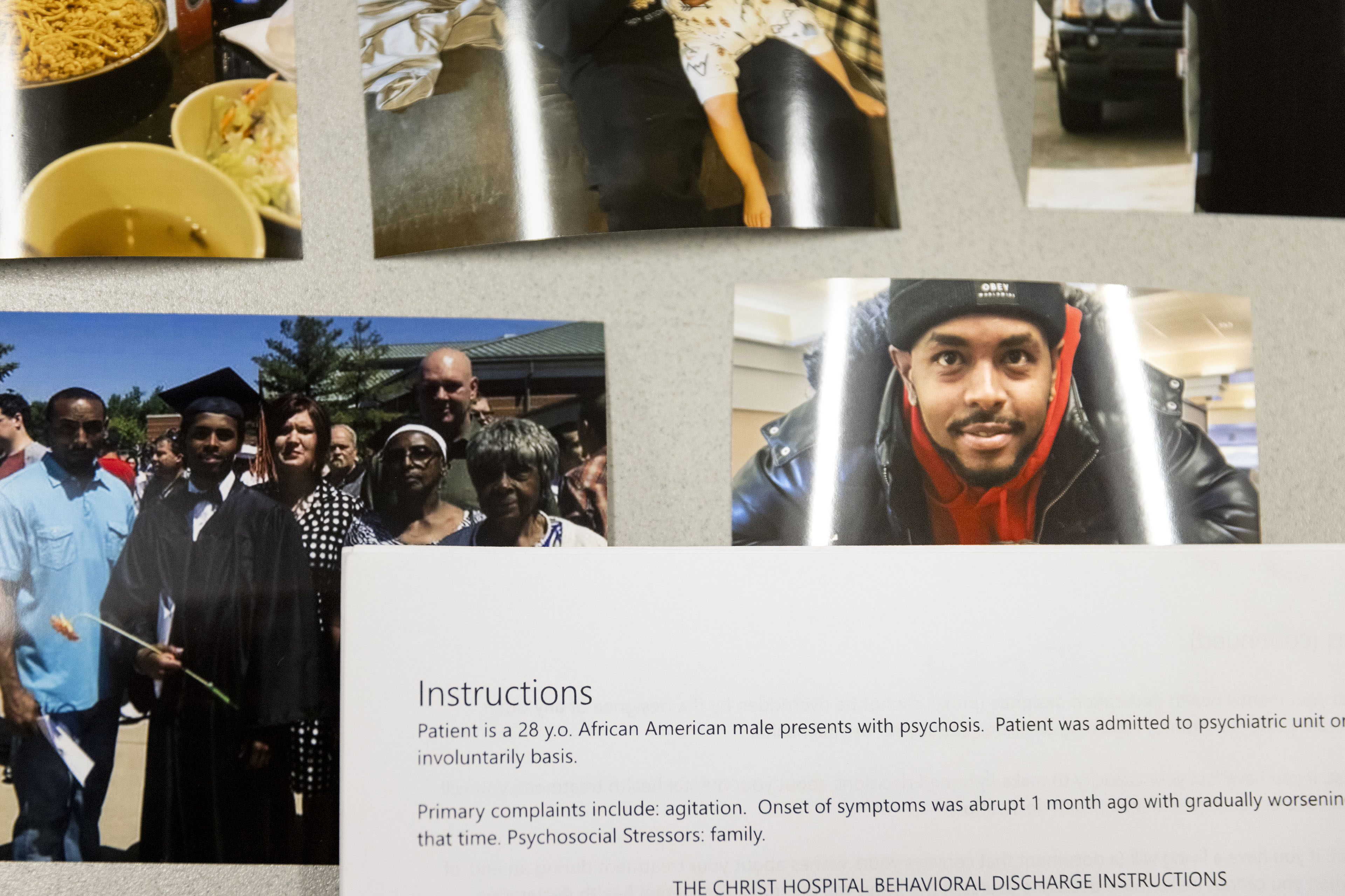 A collection of family photos show Quincy Jackson III at different ages and stages of life.