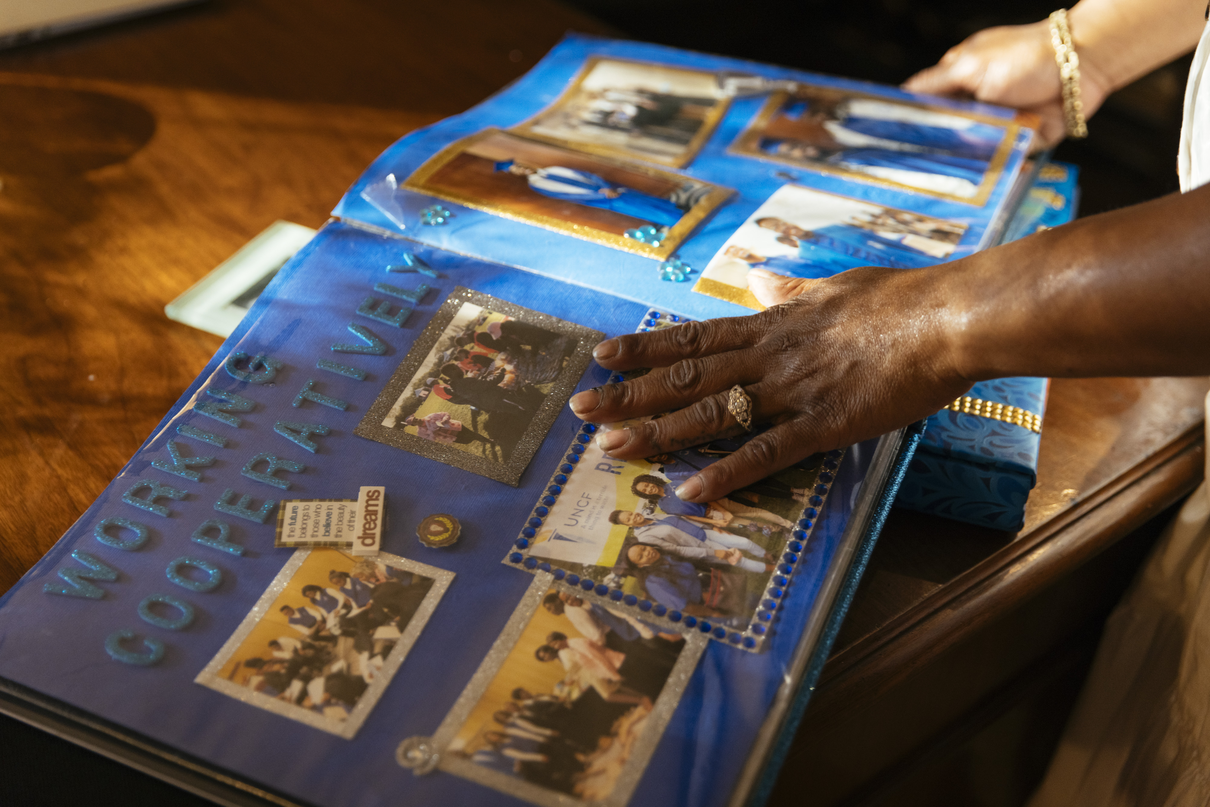 A scrapbook Rafiah Maxie and Jamal Clay made