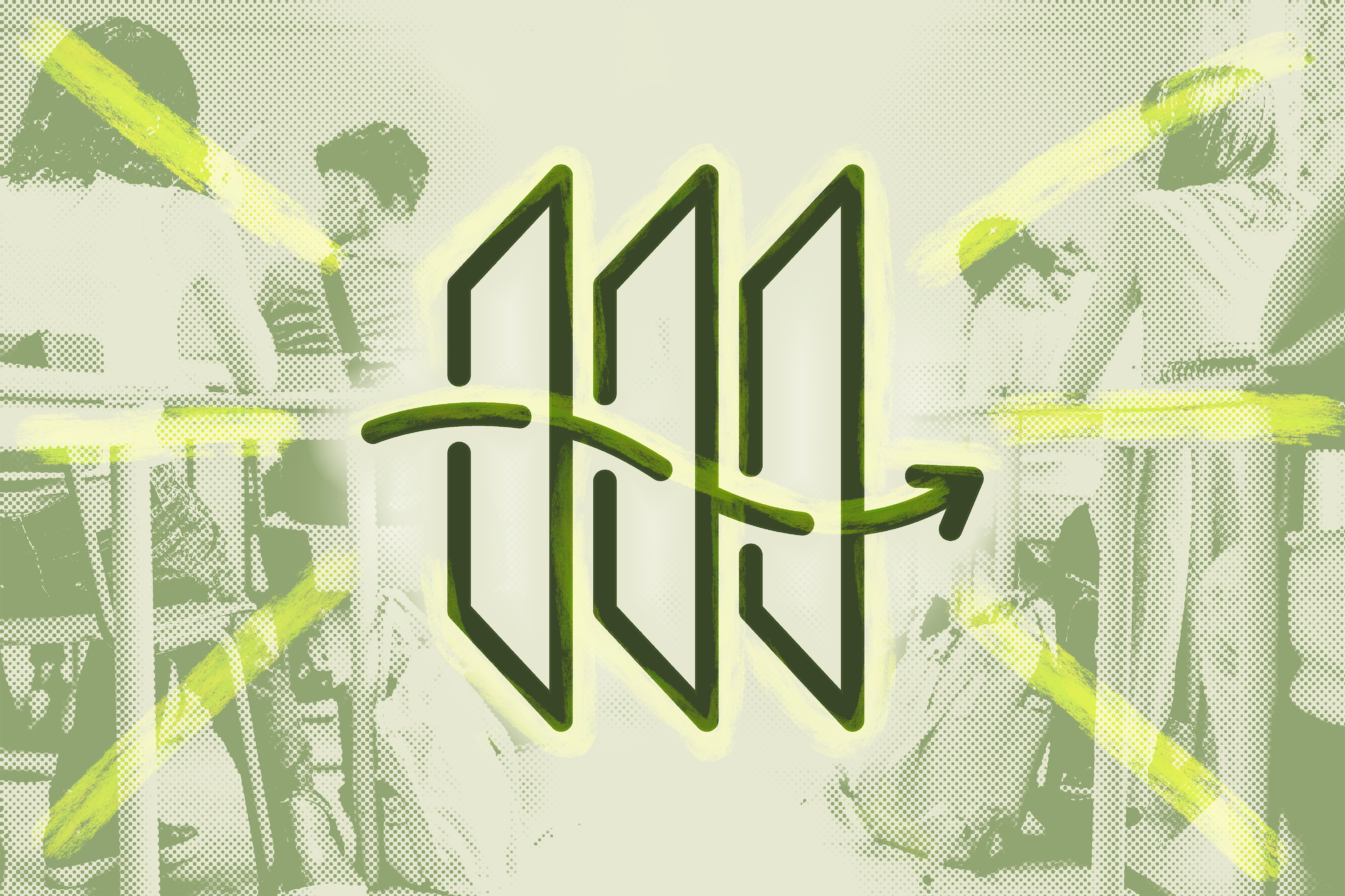 An illustration shows a dark green diagram of air flow highlighted with lines radiating out from it. A pale green classroom is shown faded in the background.