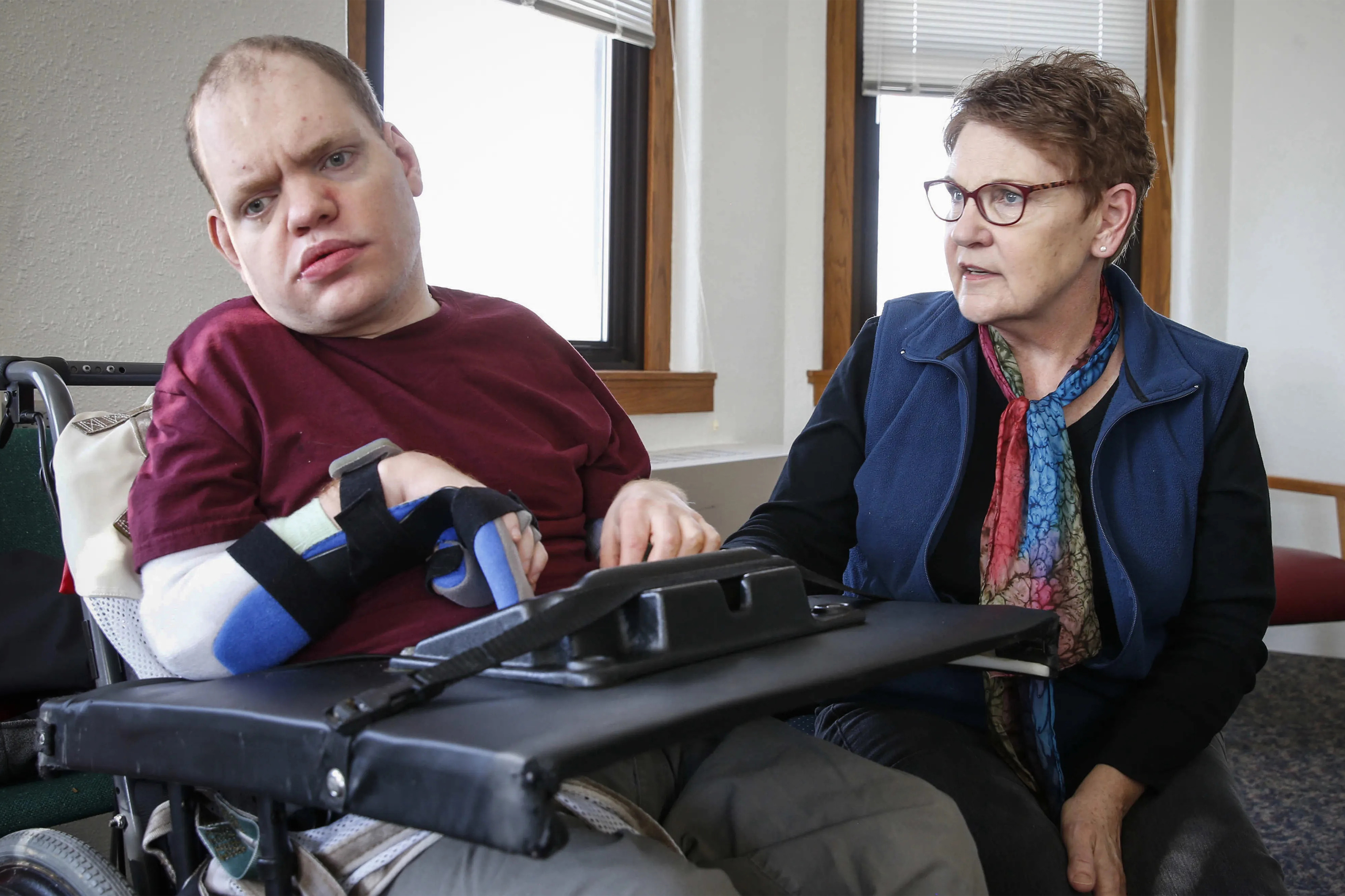 A photo shows Seth and Sybil Finken sitting together inside.