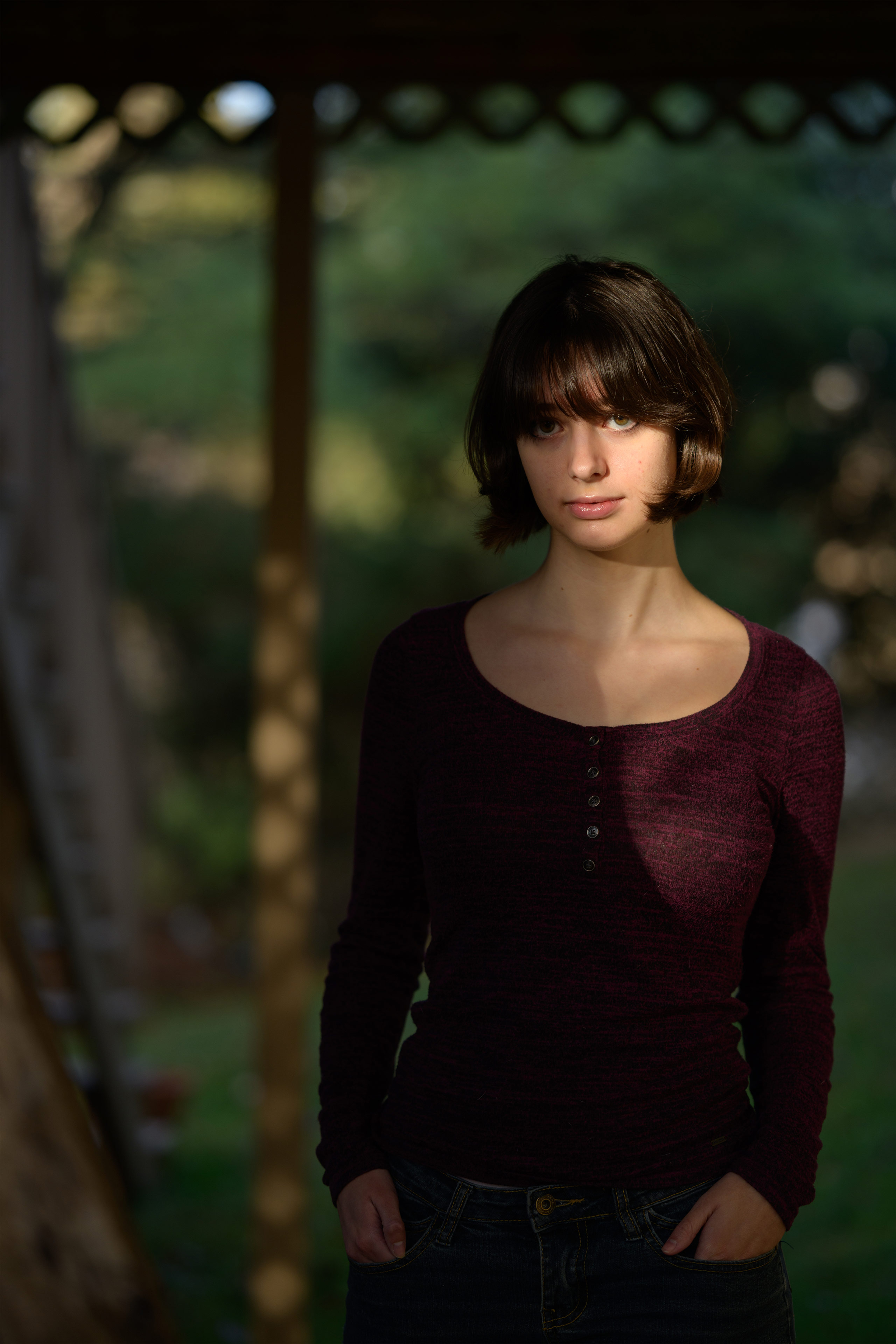 A photo shows Bryn Tronco standing outside at home in West Virginia.