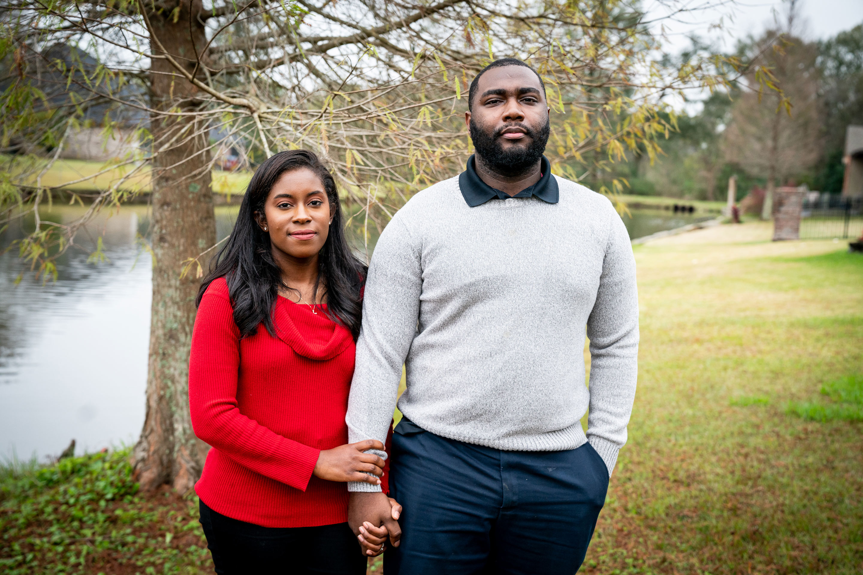 A photo shows Kaitlyn and Landon Joshua standing next to each other outside.