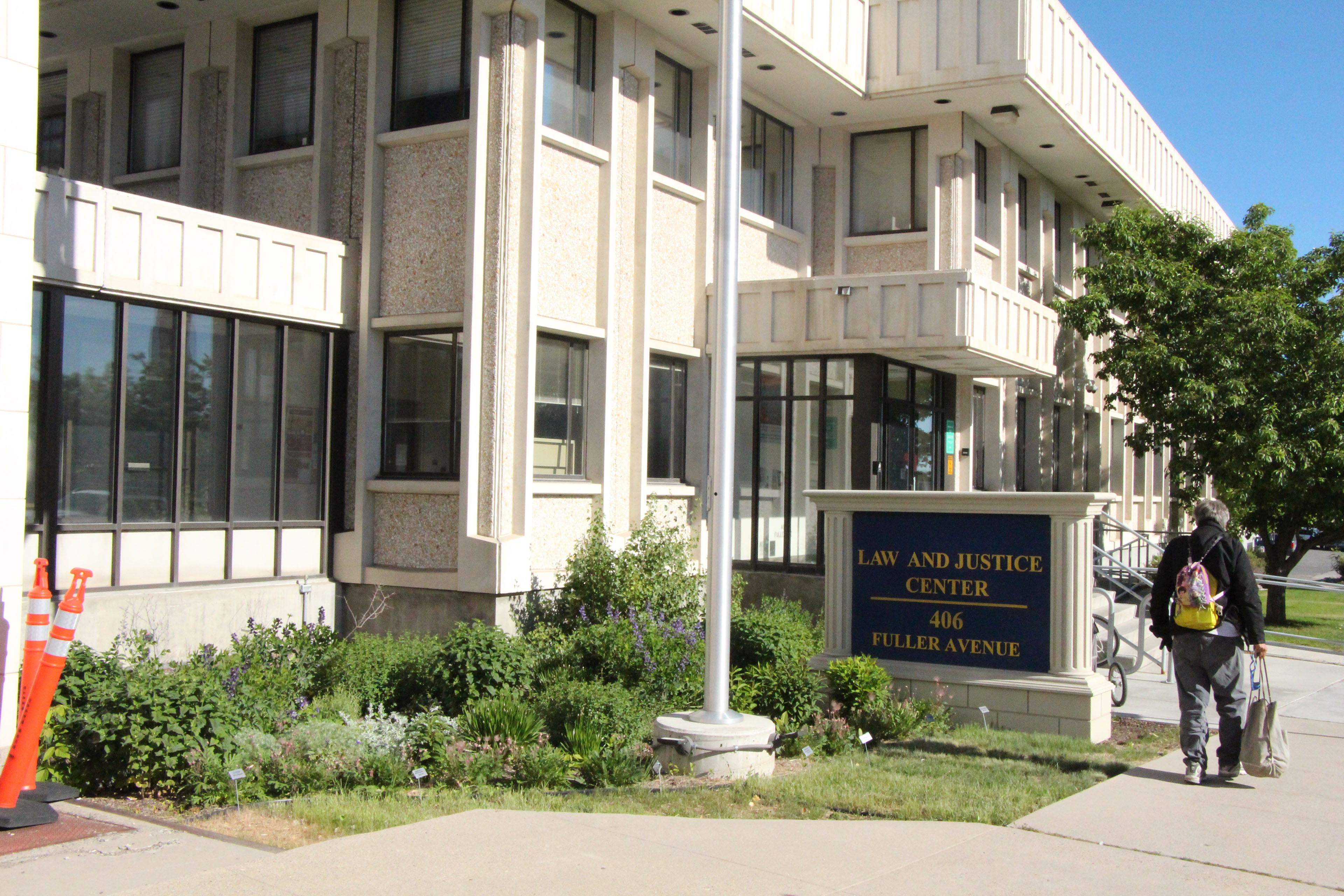 An exterior photograph of the Law and Justice Center in Helena, Montana.