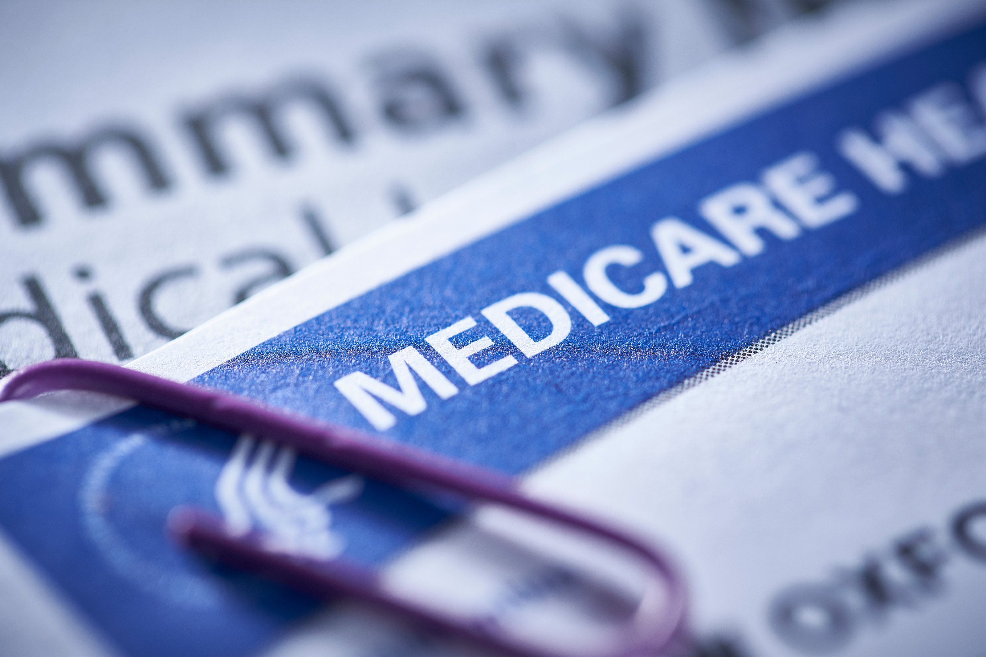 A photo of a Medicare insurance card.