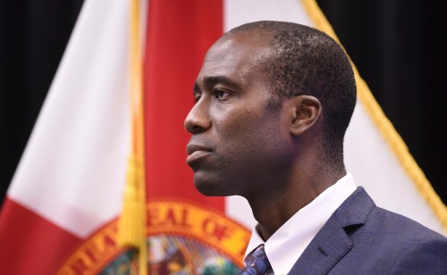 A side profile photo of Florida Surgeon General Joseph Ladapo.