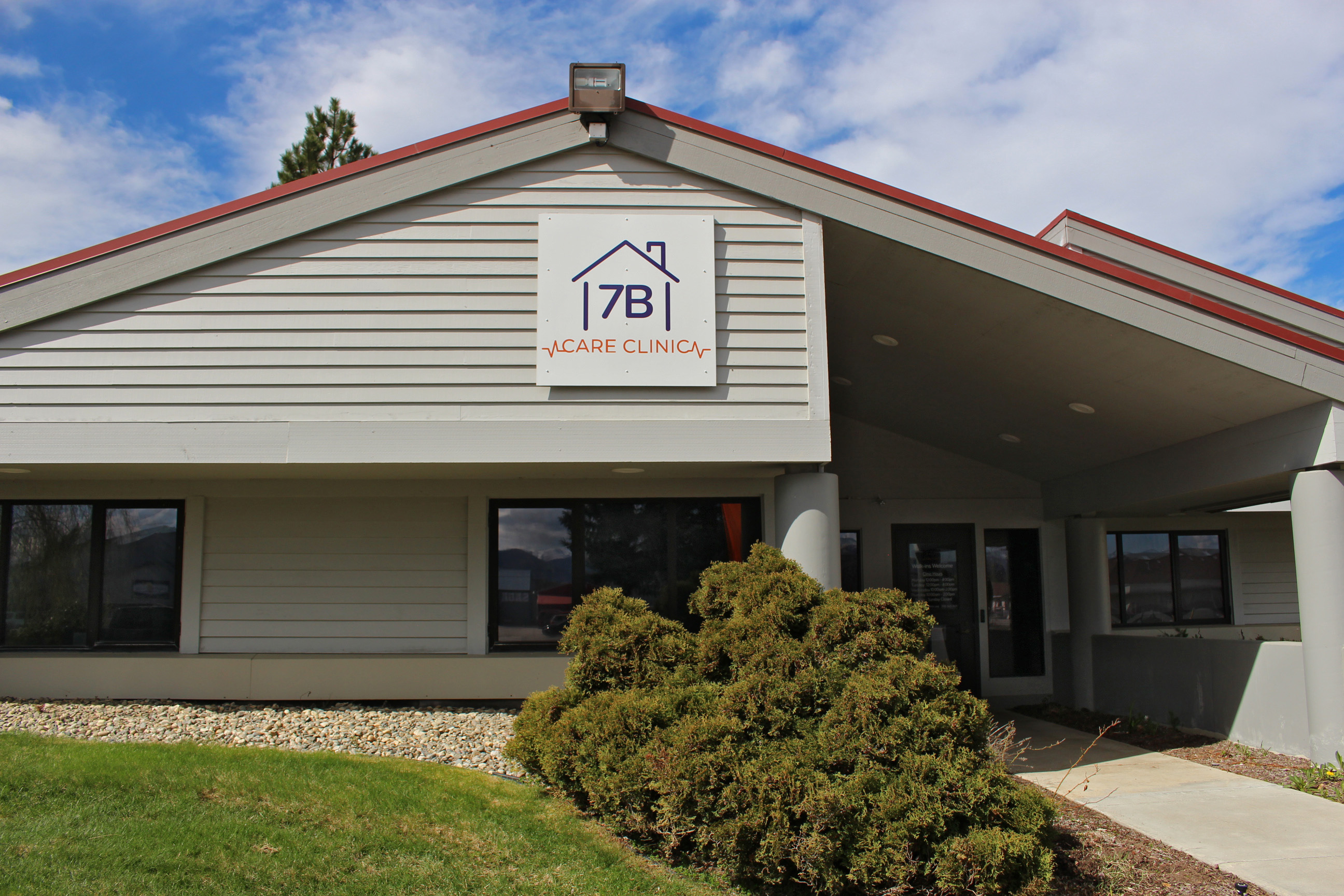 An exterior shot of 7B Care Clinic.