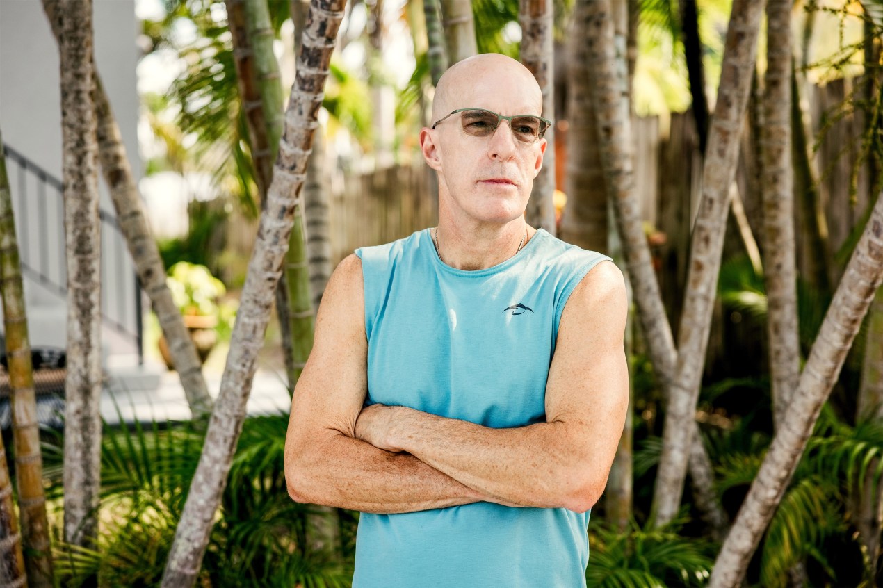 Larry Gruber stands outside.