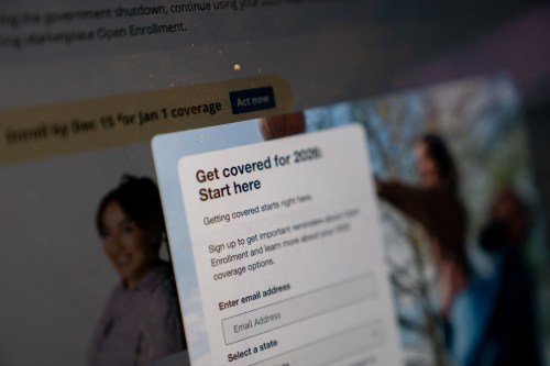 The healthcare.gov website on a laptop.