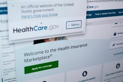 A photo of HealthCare.gov seen on a computer screen.